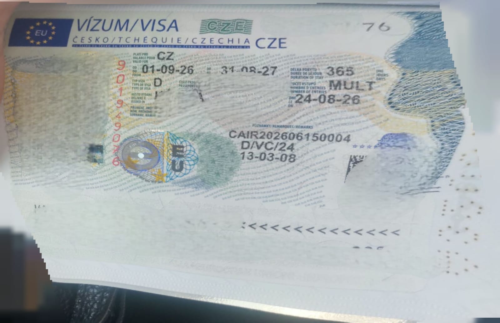 Czech Republic student visa granted to Ms. Wedad Alkhadi for medical studies